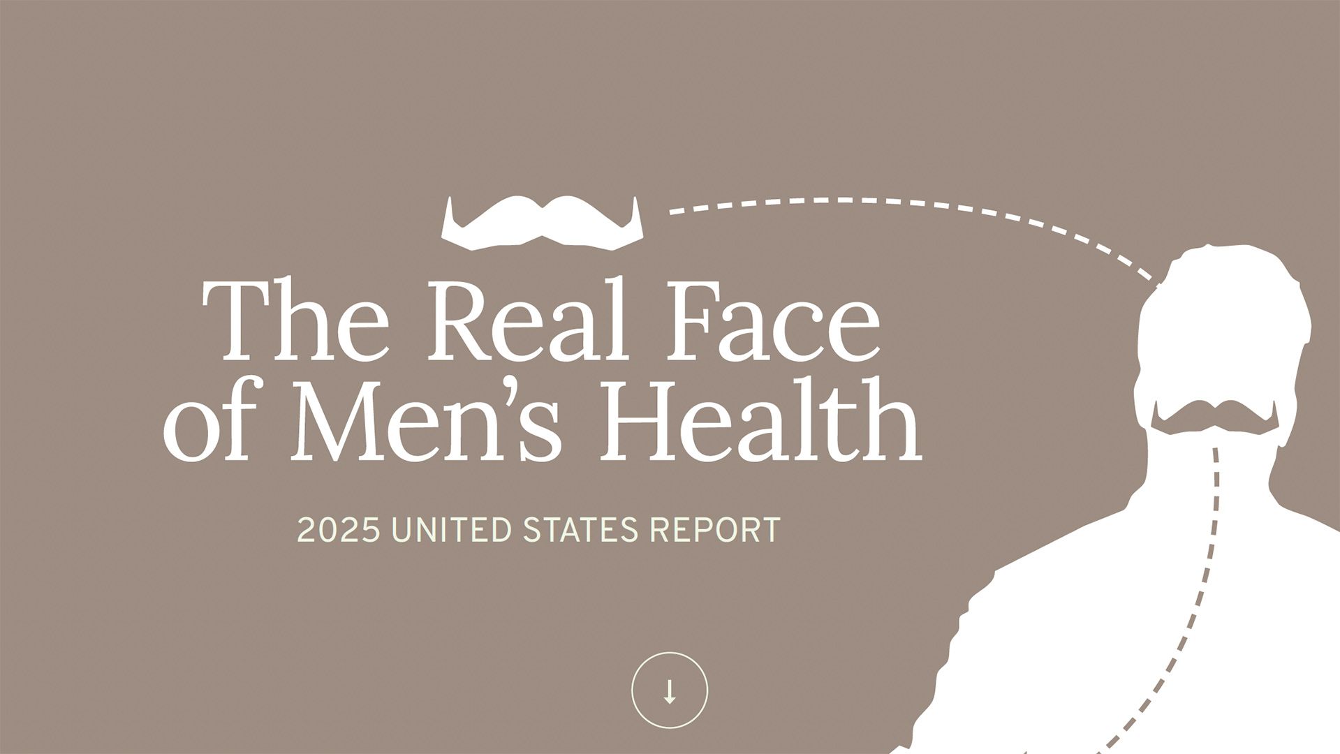Image showing the Movember Real Face of Men's Health scrolly telly cover