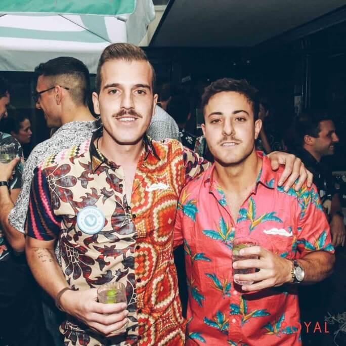Mo Bro Eray with a mate, both wearing awful shirts