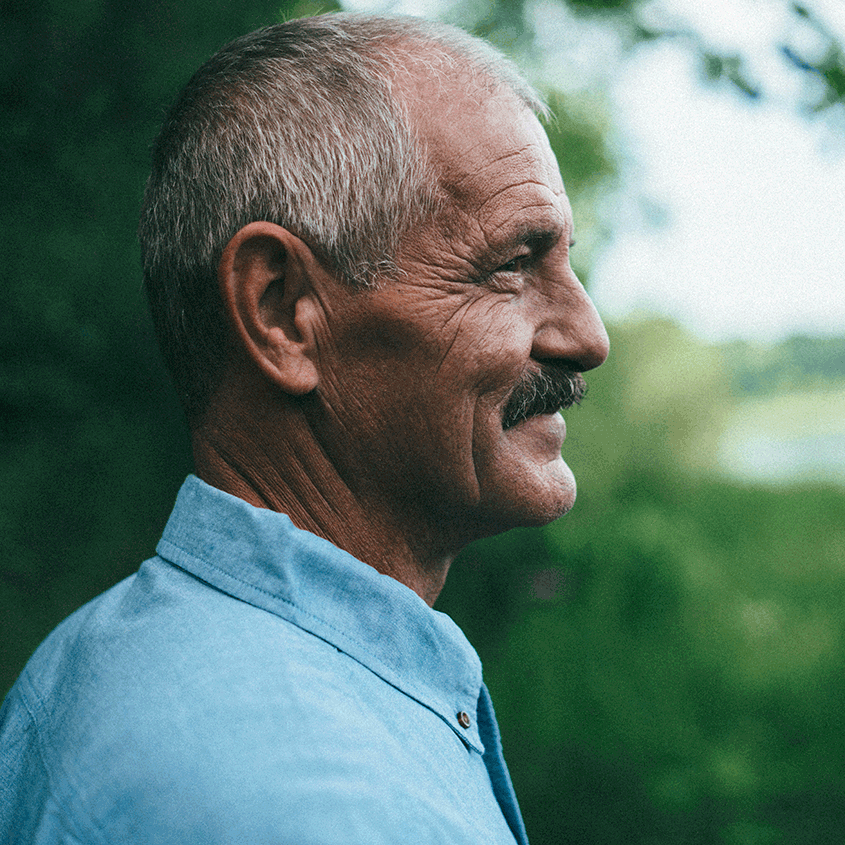 Older man smiling